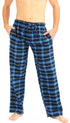 Norty Mens Flannel Pants Royal Navy Plaid